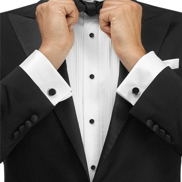Custom Tuxedo-skjorta för män Naglar och manschettknappar (2+4/2+6), Bla