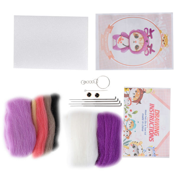 Nålfiltning Ull Kemisk Fiber Plyschdocka Tillverkning DIY Material Nål Handgjord Hantverk(201# Älg )