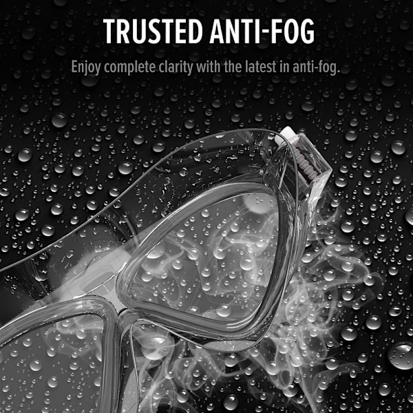 OutdoorMaster Simmask - Bred Synfält Simmask & Glasögon Anti-imma Vattentät L.Blå Black