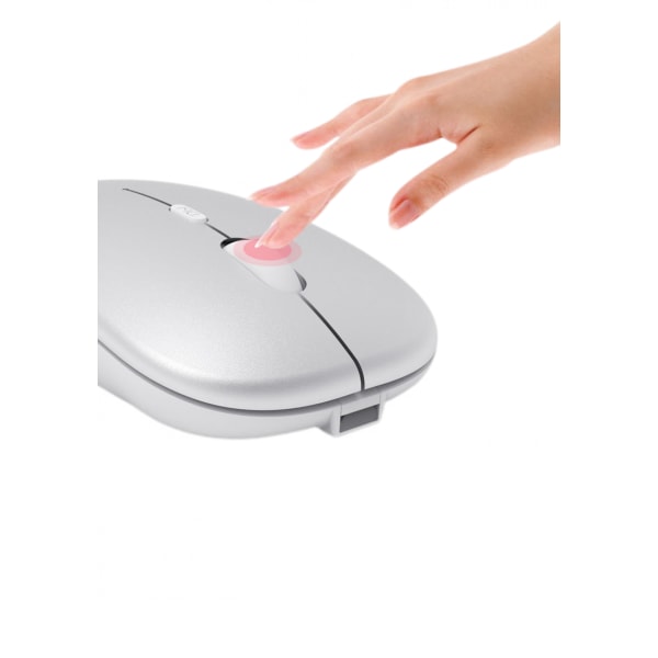 Uppladdningsbar trådlös mus, Ultra Slim Silent Bluetooth Mou