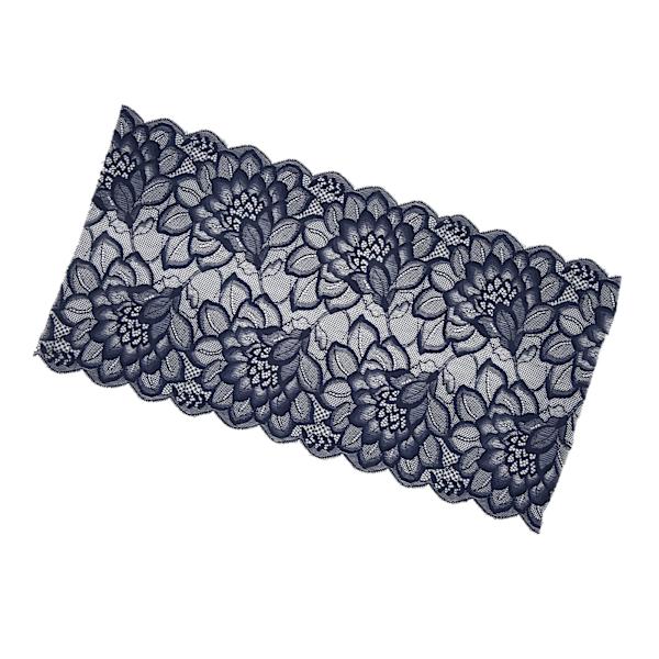 Spetsband 10 meter 23 cm bredd dekorativ elegant spetskant för presentförpackning brudkläder broderidekoration kunglig blå