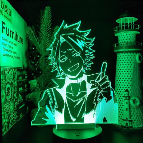 3D Nattlys 3D Illusjonslampe Denki Kaminari My Hero Acade