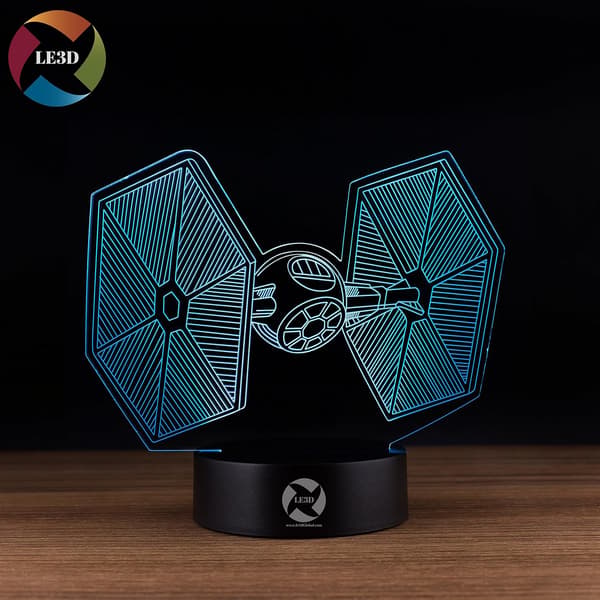 3D Optisk Illusions Natlampe - 7 LED Farveskiftende Lampe