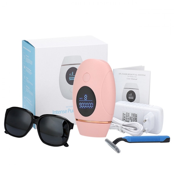 Hår Fjernelse Apparat Hjem Laser Hår Fjernelse Maskine Hud Foryngelse Hår Fjernelse Maskine Ipl Frysepunkt Smertefri(Pink)