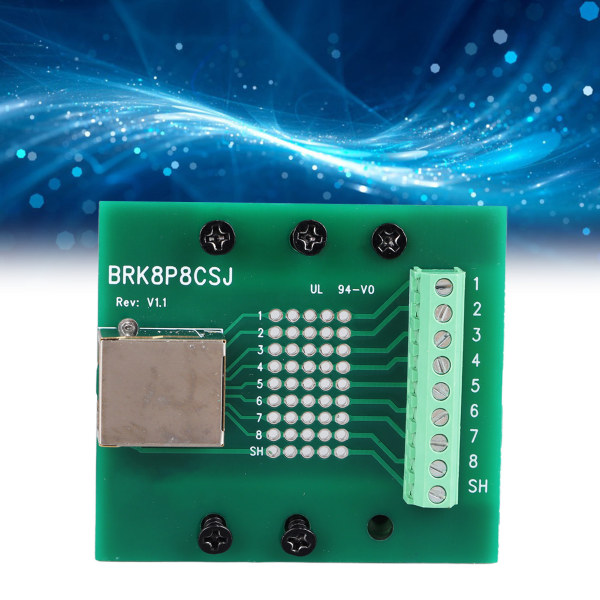 RJ45 Breakout Board Elbow Nätverksport Konverter Terminal Board BRK8P8CSJ med Fäste