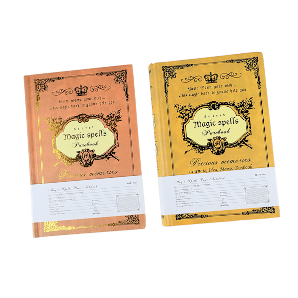 2 st A5 anteckningsbok retro stil förtjockad bekväm skrivning varm stämpling linjerat papper anteckningsbok för kontor studie skola