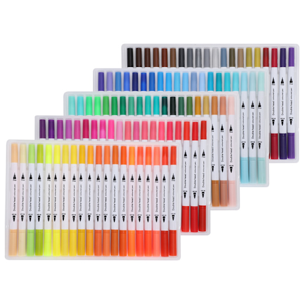 Maleri Akvarel Markører Assorterede Farver Blød FineLiner Tip Dual Pensel Kunst Tilbehør(STBG100 Farve )