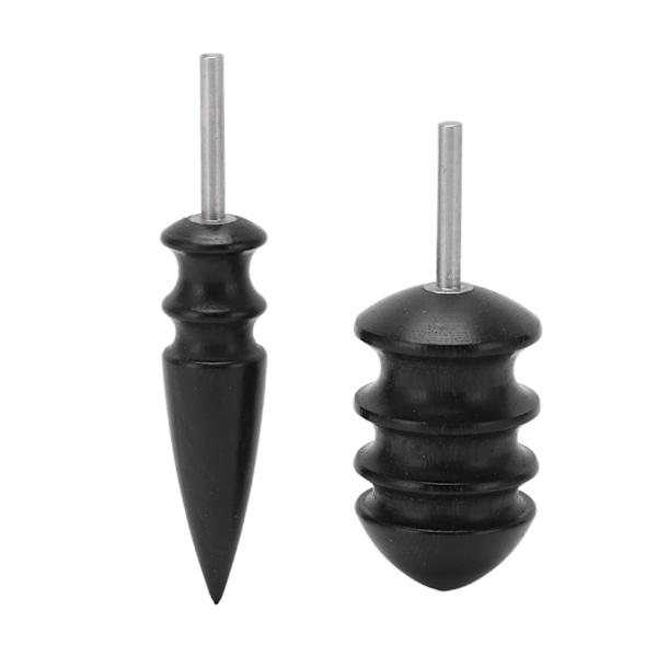 2pcs Leather Burnisher Pointed Tip Round Edge Trim Metal Sandalwood Electric Polished Head Leather Tools