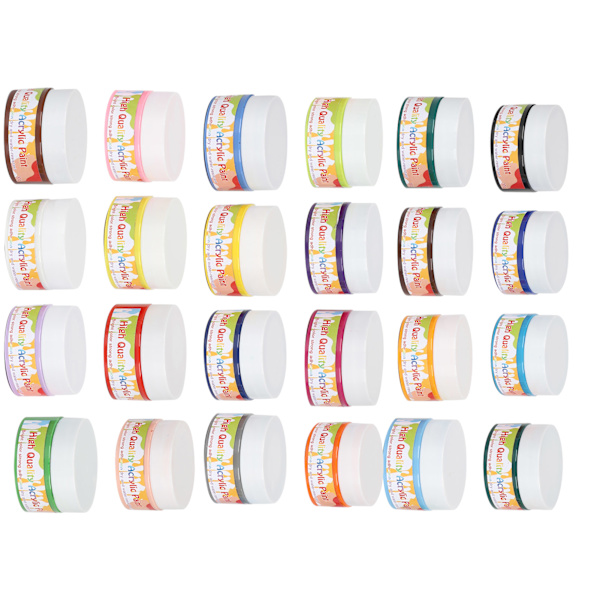 24 farger profesjonelt akrylmalingsett DIY tegning maling pigment kunstner veggmaling