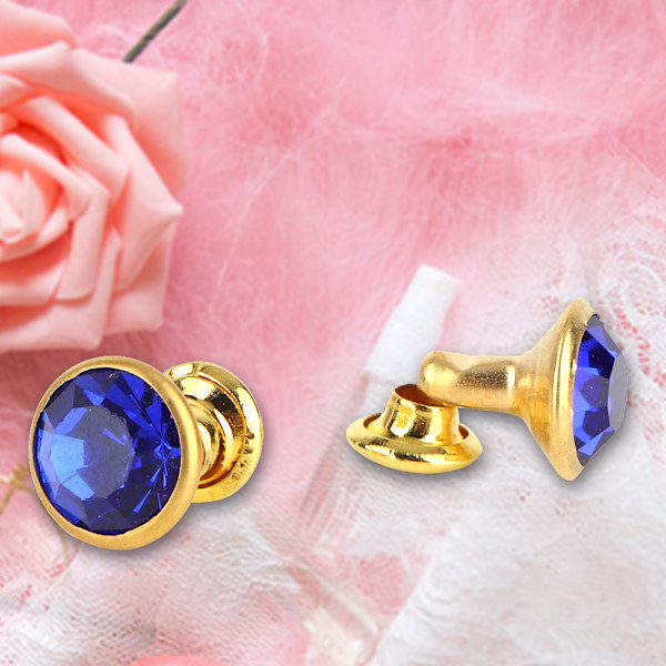 10 stk fargerike Rhinestone nagler Cap Stud for Diy Craft Decoration (blå krystall)