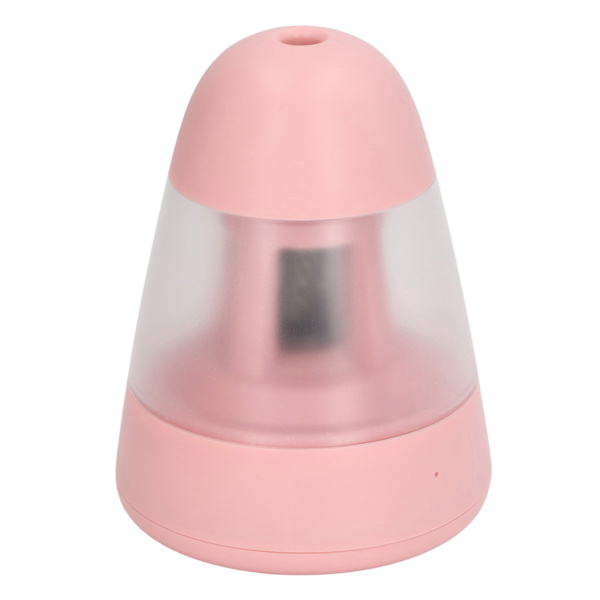 Automatisk blyantspisser, liten, bærbar, stor kapasitet, batteri, 3 nivåer justerbar elektrisk blyantspisser, rosa