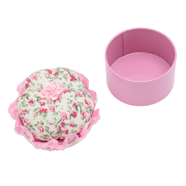 2 st pumpaformade nålkuddsförvaringslådor söta bärbara sy nålhållare låda för daglig sömnad DIY hantverk broderi