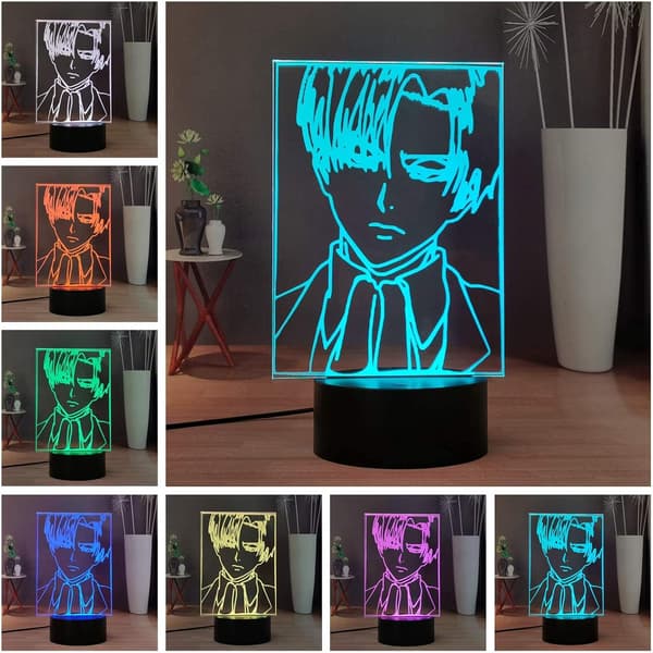 Attack on Titan 3D Anime Lampe Nat Levi Ackerman Illusion N