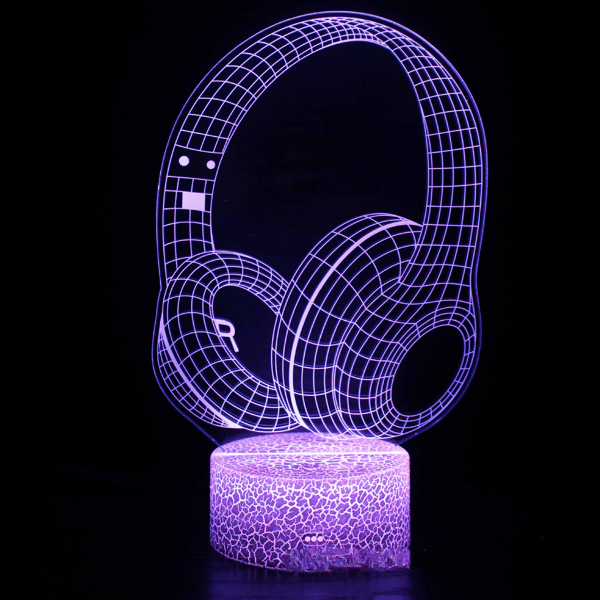 LED Nattlamper Headset Serie 7 Farger Tilpasset Gi