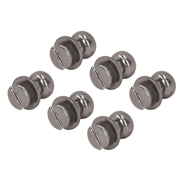 200 set Chicago-skruvar spik högglans 9x8mm utsökt utförande läder koppar nitfäste för DIY kläder väskor silver svart
