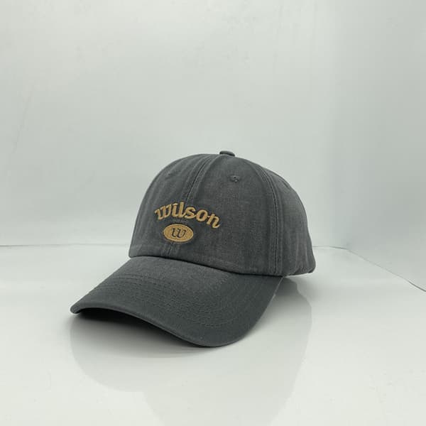 Hatt Vintage Broderte Bokstaver Justerbar Baseballcaps Fo Grey