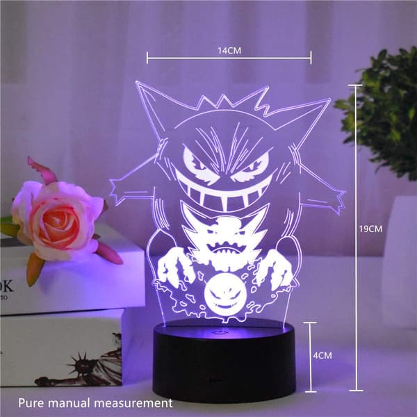 Anime Geng Model 3D LED Natlampe USB Skrivebordslampe 7 Farver Til
