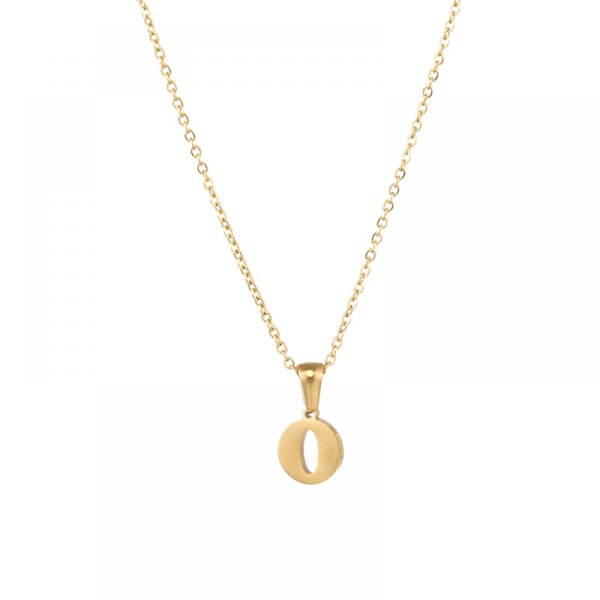 Halsband med initialer för kvinnor, 18K guldpläterat namn halsband, låt