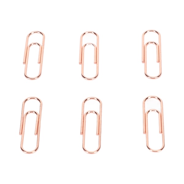 1,1 tum 100 st pappersklämmor Rostskydd Ökad halkskydd Bärbar metallisk pappersklämmor för kontor Daglig användning Roséguld