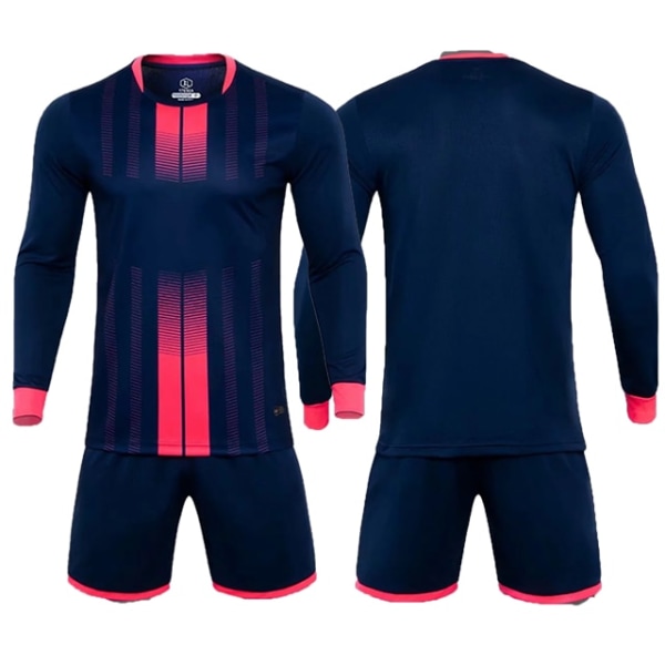 1 Set Anpassad Fotbollströja Herrar Pojkar Fotbollskläder Set Långärmad Fotboll Uniform Vuxen Målvakt Sport Kostym Barn Träningsoverall royal blue Kid Size XS