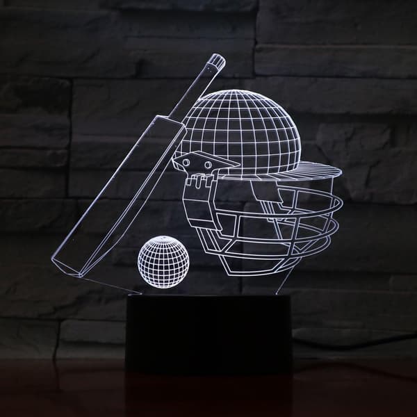 3D Baseball Nattlys Bord Skrivebord Optisk Illusjon Lamper 7