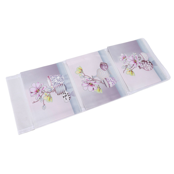Rhinestone Maleri Hængende Opbevaringspose DIY Sjov 3 Lommer Vase Mønster 5D Rhinestone Maleri Tasker til Gaver