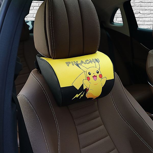 Bilstolbelte i silikon med Pikachu-skulderputer (to)