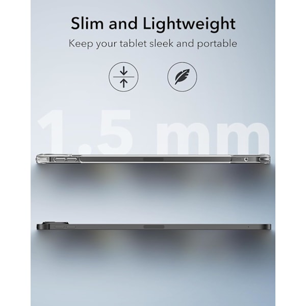 iPad Pro 13 tum Skal M4(2024), Tunt och Lättviktigt, Stöt- och Fallskydd, Gulningsresistent, Hård Baksida, Stöder Pencil Pro Clear Pro 13 2024