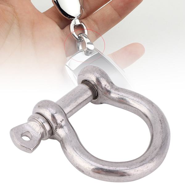 4 stk. Ankersjakkel D-ring 304 rustfritt stål sølvkontakt spenne 8mm/10mm/12mmM6 åpning 12mm
