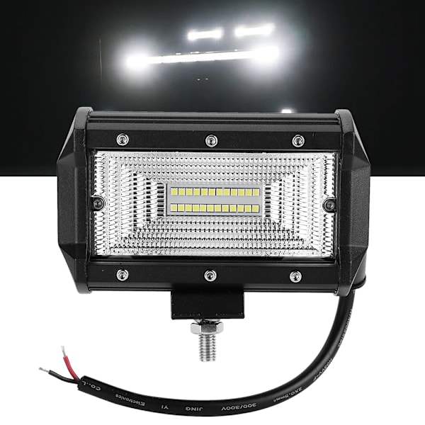 240W 2-Rækkers 5 tommer Aluminium Bil LED Arbejdslys Bar Auto Kørsel Lampe Sort