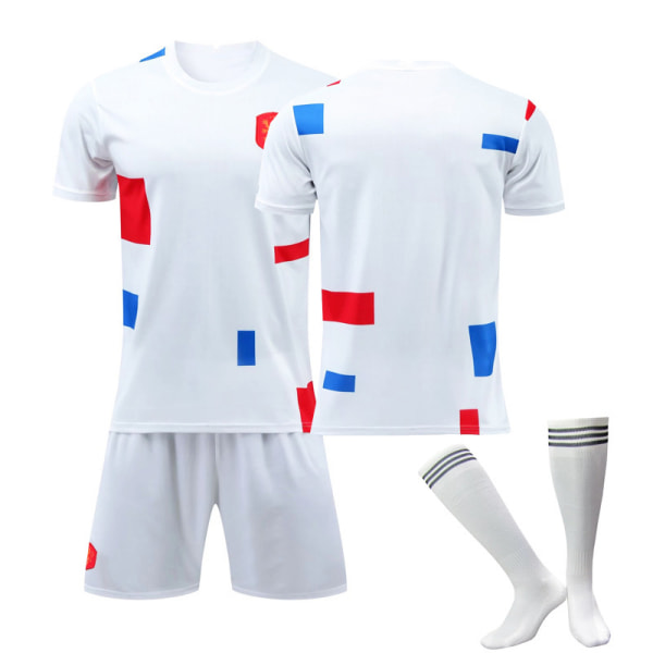 22 Holland Hjem VM Hvidt trøjesæt Børn Voksne，M