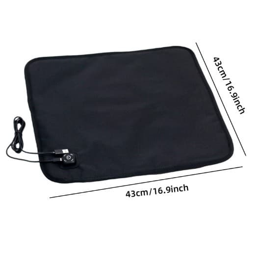 Vinter USB-uppvärmd dyna (5V) – Kontorsstol, bilsäte & Utomhusvärmedyna (43*43CM)