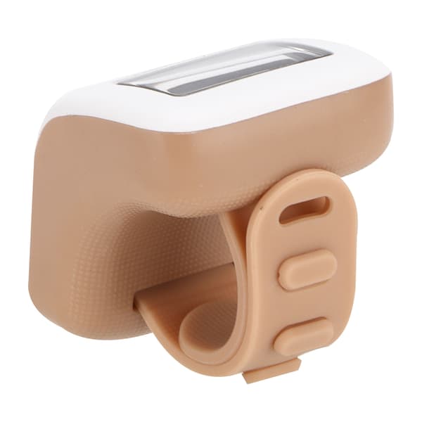 Digital Perleteller Manuell Ringform Mini Chanting Counting Tool for Buddhist MeditationWisdom White