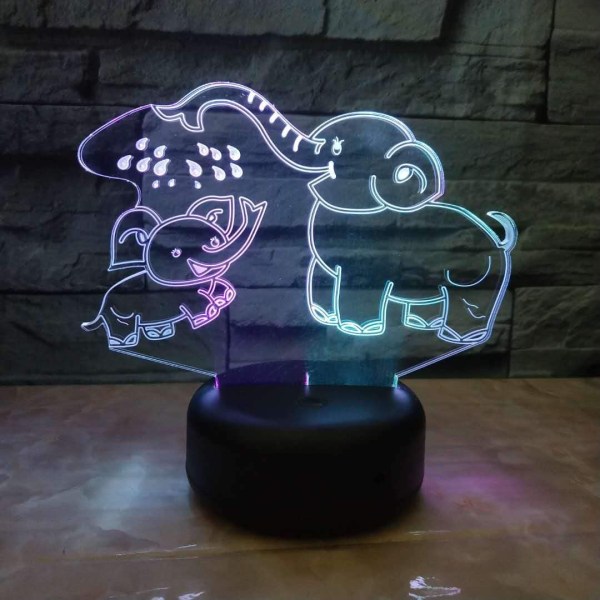 Fish 3D Night Light - 3D Optical Illusion Lamp Mix Colors Ch