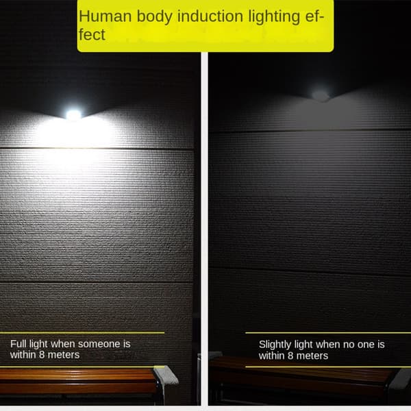 Solcellelamper udendørs, LED solcellelamper med bevægelsessensor udendørs vandtæt