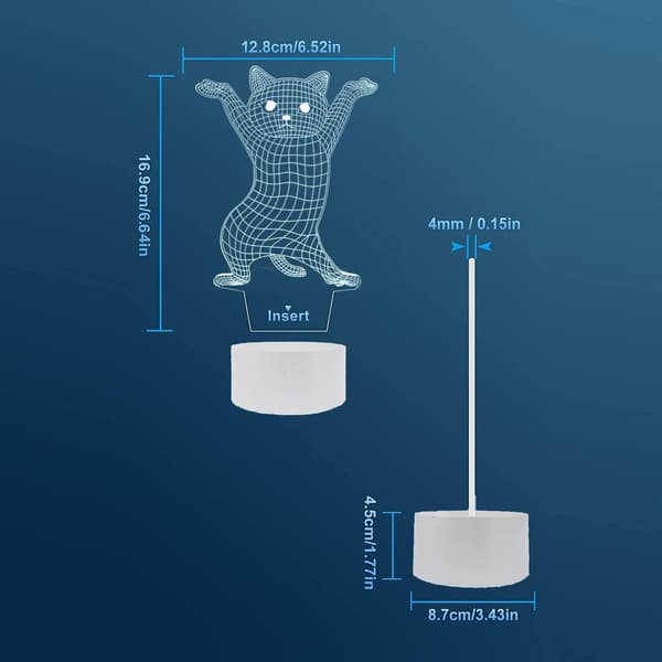 Søde gaver til katteperson - Dansende katte lampe sød illusion N