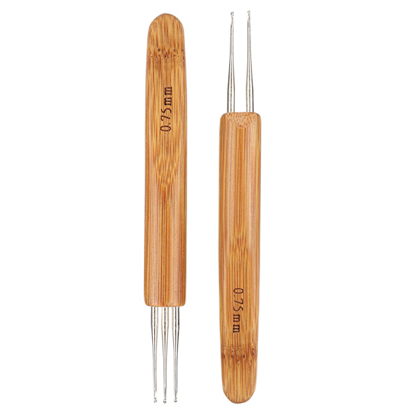 Dreadlocks virka kit 3 krok 2 krok bambu skaft rostfritt stål nål fläta hårverktyg