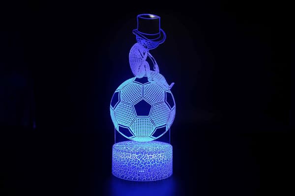 16 Farveskift Dekor Lampe Skrivebord Bordfodbold 3D Illusion N