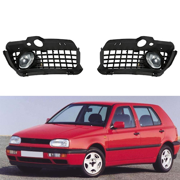Framlampor för dimljus, grill & ljusskyddssats för VW Golf 3 Jetta 3 1992-1997