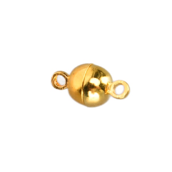 20 sett magnetiske låser runde messing fasjonable smykkelåser for DIY håndverk halskjeder armbånd øredobber making Gold