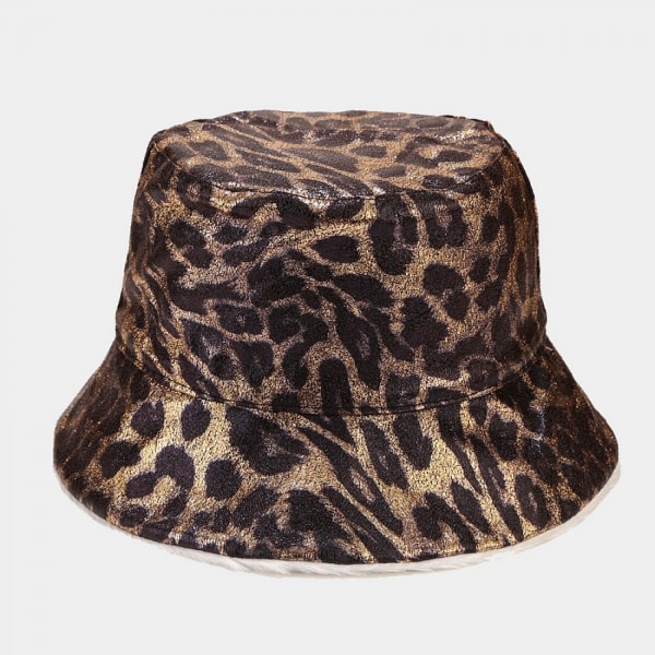 Leopardmönstrad Bucket Hat Trendig Djurmönstrad Fiskarhatt C