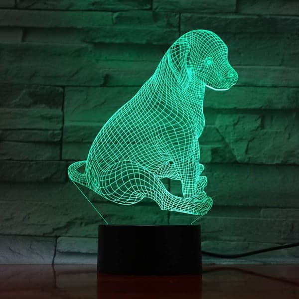 3D Natlampe Optisk Illusion Lys 7 Farveskiftende Touch