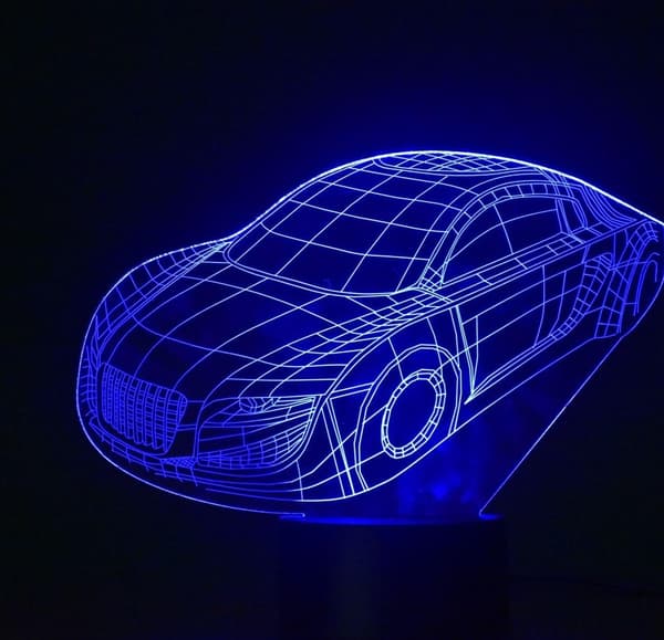 3D Natlampe Illusion Skrivebordslampe Bord USB Lampe Smart Home