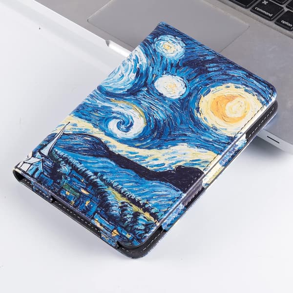 Fodral för 5:e-10:e generationen, PU-läderstativ med automatisk viloläge/väckning för 6\" Kindle (2012-2018) - Ergonomisk handremdesign för förlängd Starry Sky