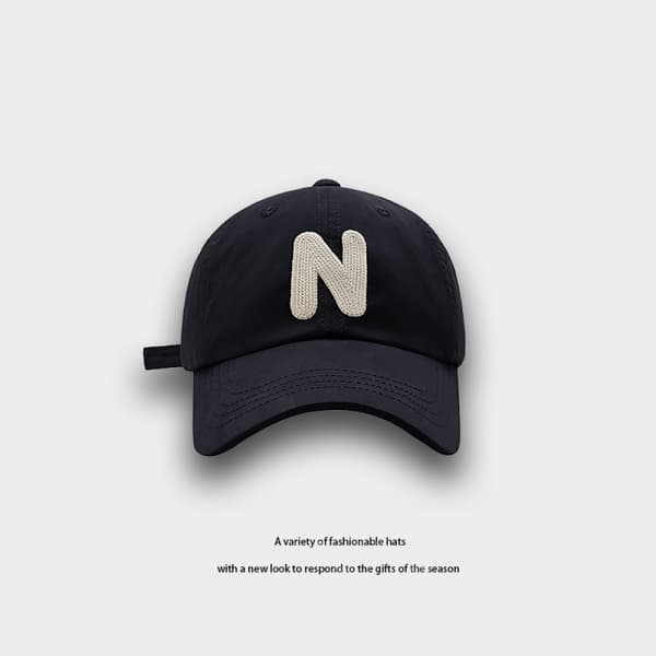 Hatt Bokstav Brodert Justerbar Baseballcaps White