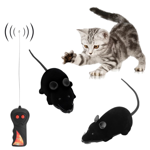 Trådløs fjernkontroll RC Elektronisk rottemus mus leketøy for katt valp julegave