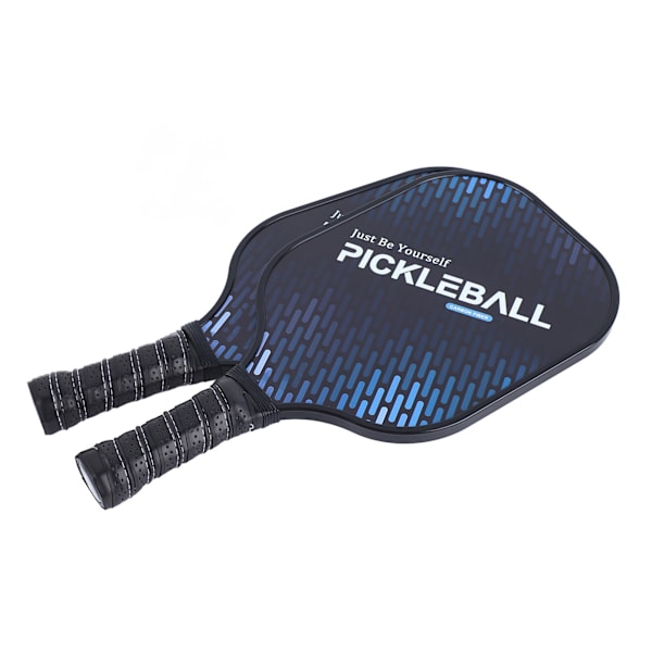 2 st Pickleball-rackset Hållbara Kolfiber PE Bekvämt Grepp Lätt Pickleball Set med 4 Bollar för Utomhus Hem Svart och Blå