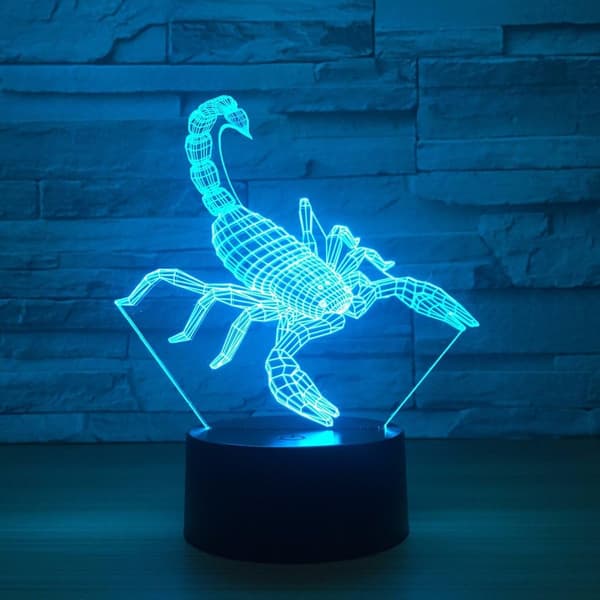 3D LED Illusionslampe, Natlampe 16 Farver Dæmpbar USB Strøm