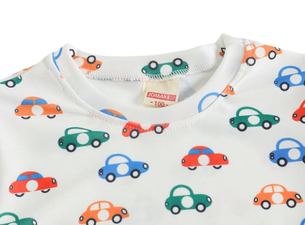 Økologisk bomulds pyjamas shortsæt til drenge og piger, 2 dele, S(Bil)