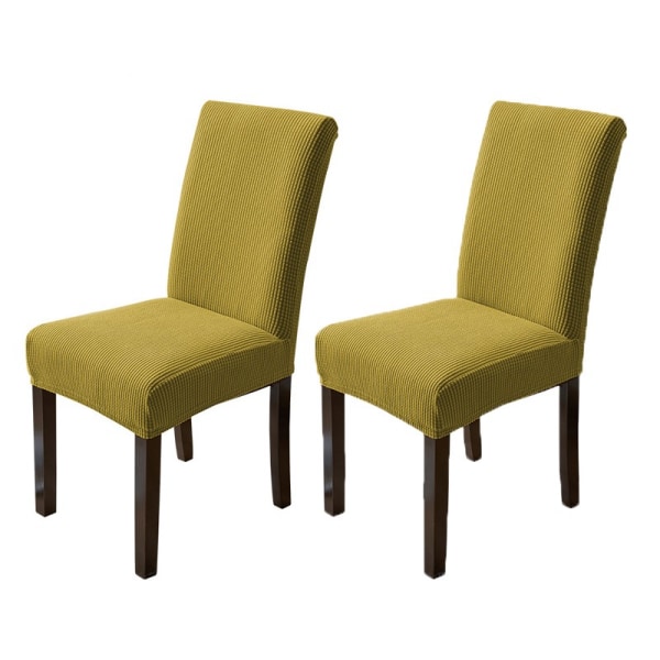 Köksstolsöverdrag Set om 2, Parsons Chair Slipcover Protector för matsal, gul
